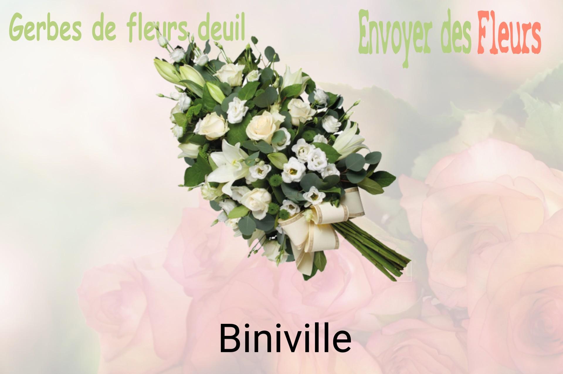 Gerbe de fleurs de deuil livrée à Biniville